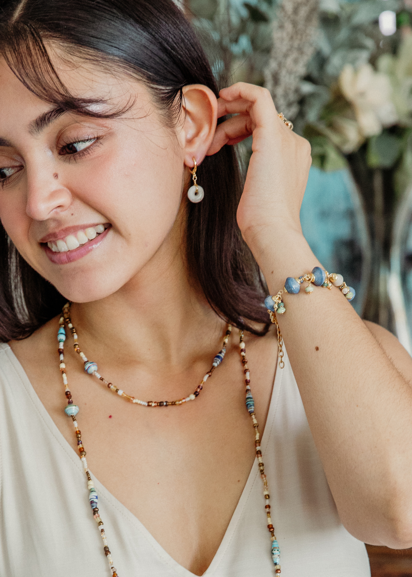 Glass Pendant Earrings