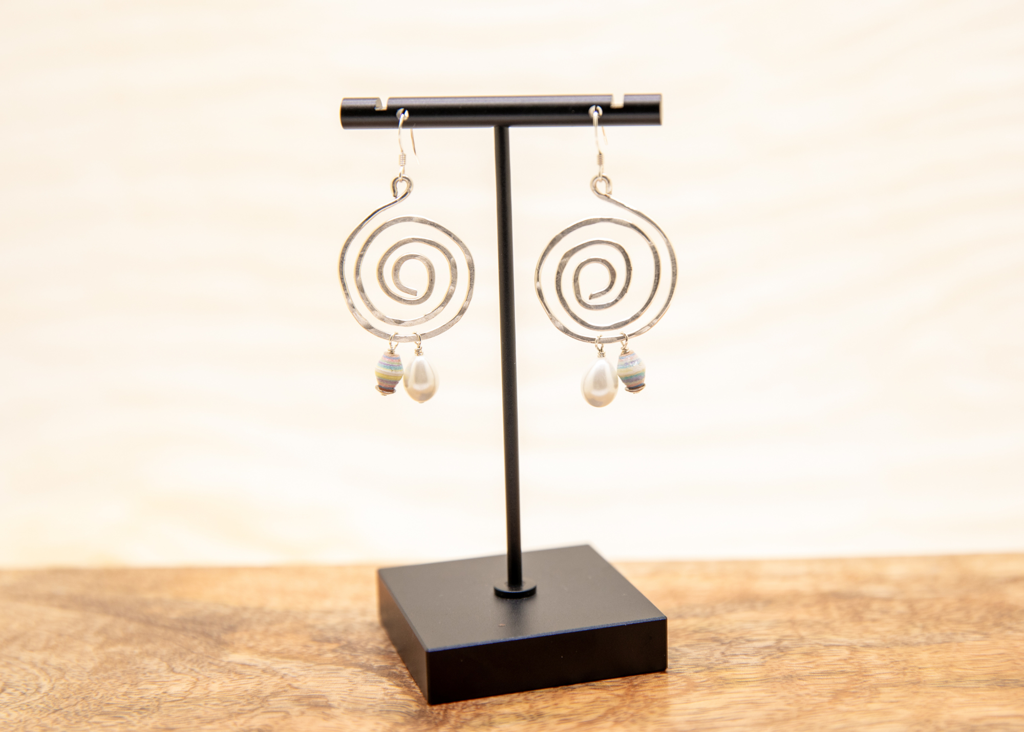 TWOPU Spiral Earrings in Silver