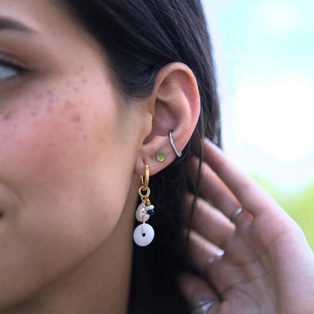 Pearly Hoop Earrings