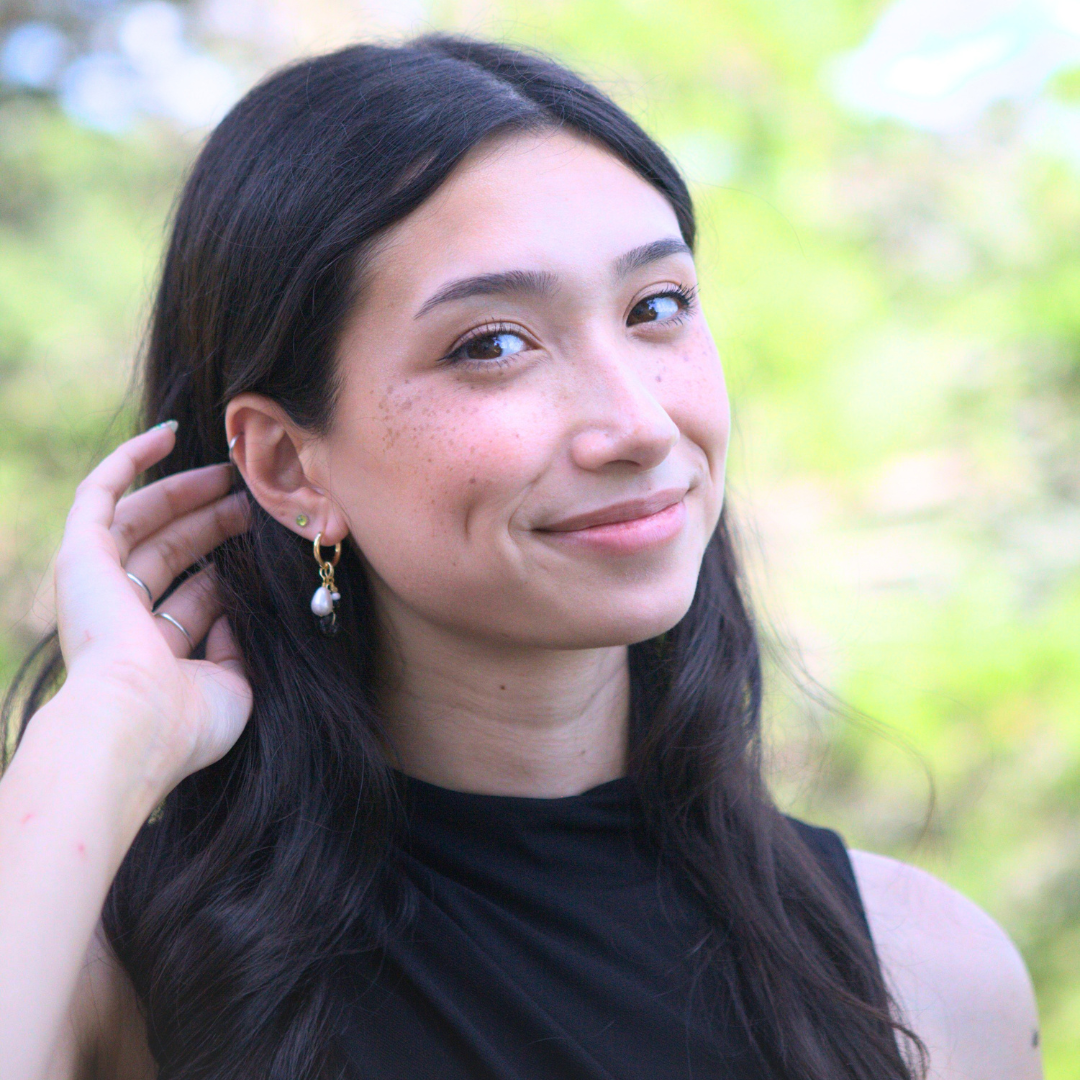 Pearly Hoop Earrings