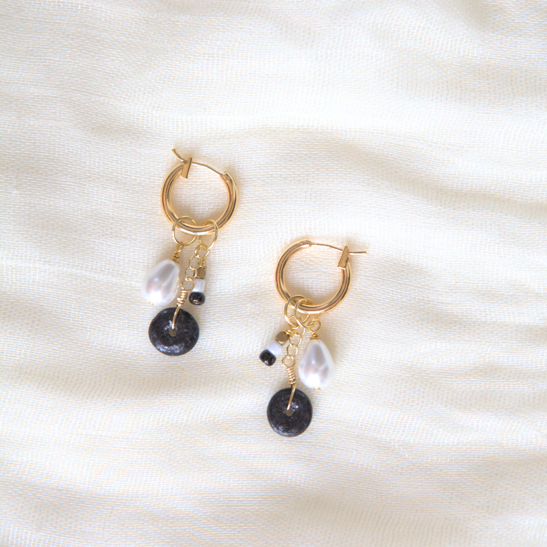 Pearly Hoop Earrings